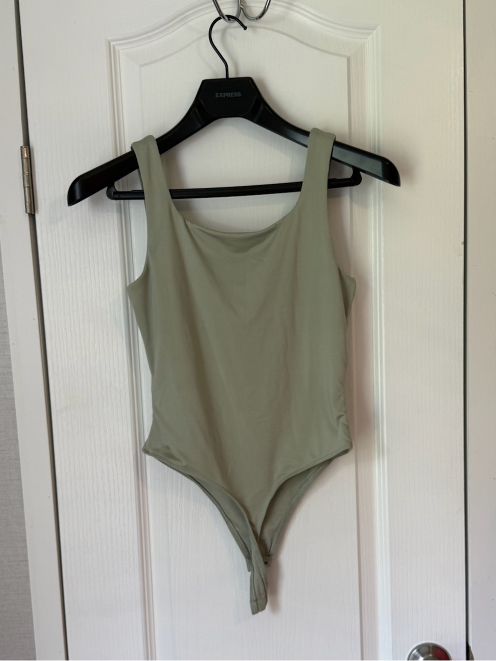 SWS Contour Women’s Green One-Piece Bodysuit Size M Solid Stretch Strap